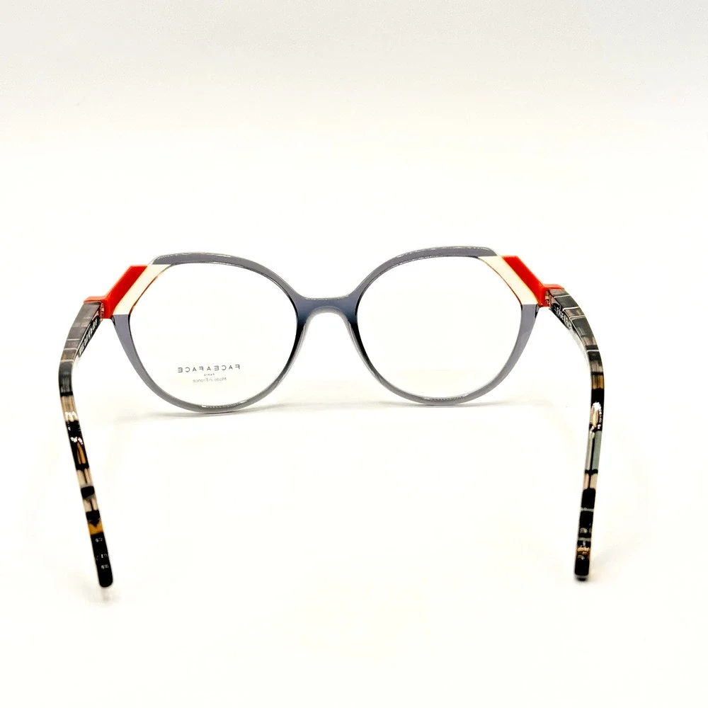 Face a Face Eyeglass Frames MOVES 2 4012 Blue Gray Handmade Frame 52-17-142 NEW